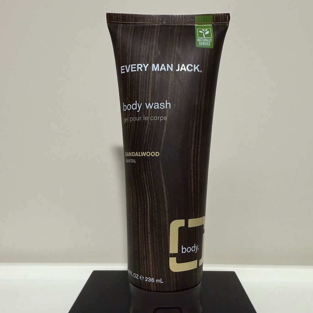 Every Man Jack Sandalwood Body Wash and Shower Gel 8 Fl Oz / 236 ml New